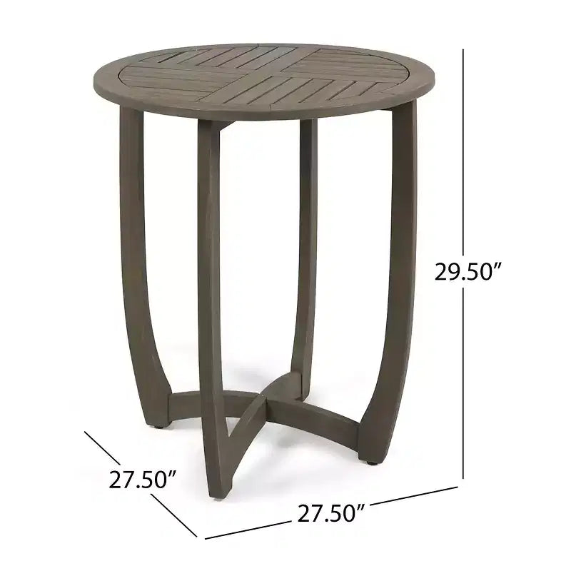 Christopher Knight Home Sloane Ensemble bistro d'extérieur 3 pièces en bois d'acacia et résine tressée avec coussins