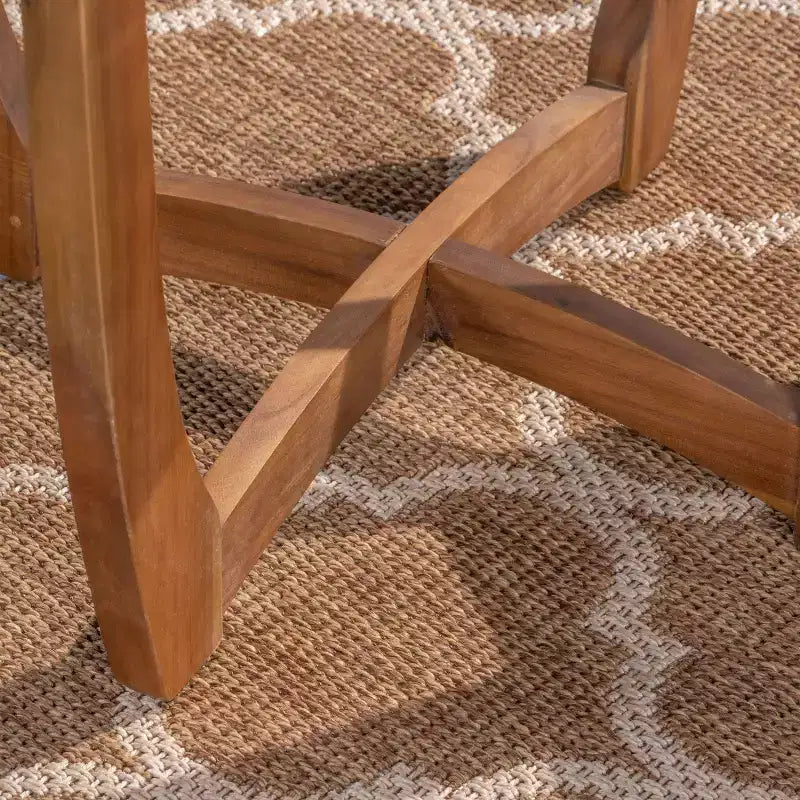 Christopher Knight Home Sloane Ensemble bistro d'extérieur 3 pièces en bois d'acacia et résine tressée avec coussins