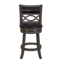 New Classic Furniture, tabouret de comptoir pivotant Manchester en bois gris avec assise PU