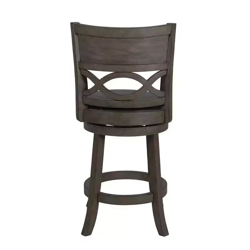 New Classic Furniture, tabouret de comptoir pivotant Manchester en bois gris avec assise PU