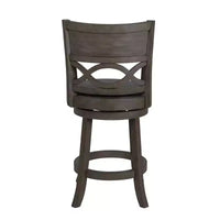 New Classic Furniture, tabouret de comptoir pivotant Manchester en bois gris avec assise PU