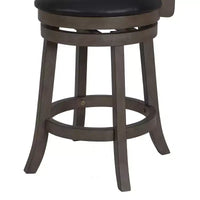 New Classic Furniture, tabouret de comptoir pivotant Manchester en bois gris avec assise PU