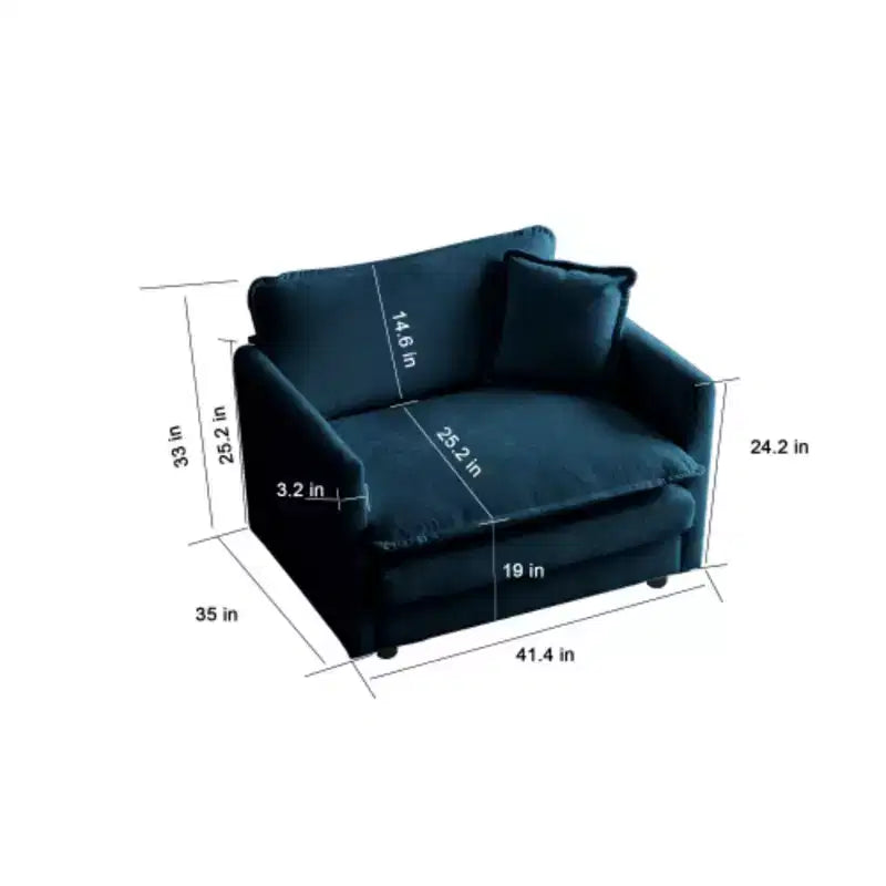 Canapé d'angle contemporain 3 pièces - Sièges profonds et surdimensionnés, style moderne