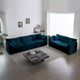 Canapé moderne pour salon, ensemble de 2 canapés en chenille, canapé 2+3 places avec assise profonde