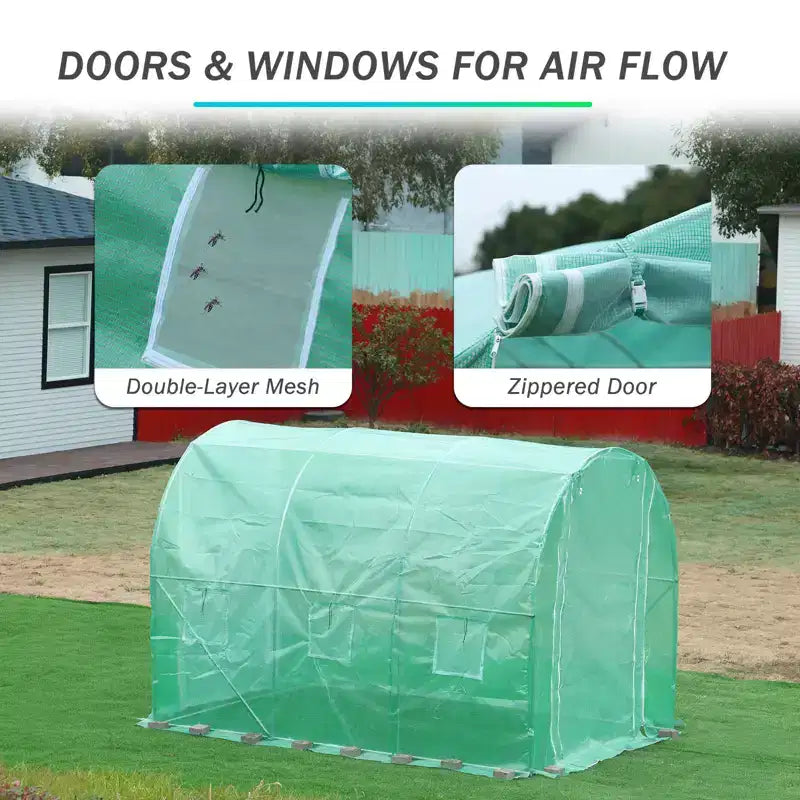 Bâche de remplacement pour serre Aoodor, grande bâche de rechange pour serre tunnel de jardinage extérieur (cadre NON inclus)