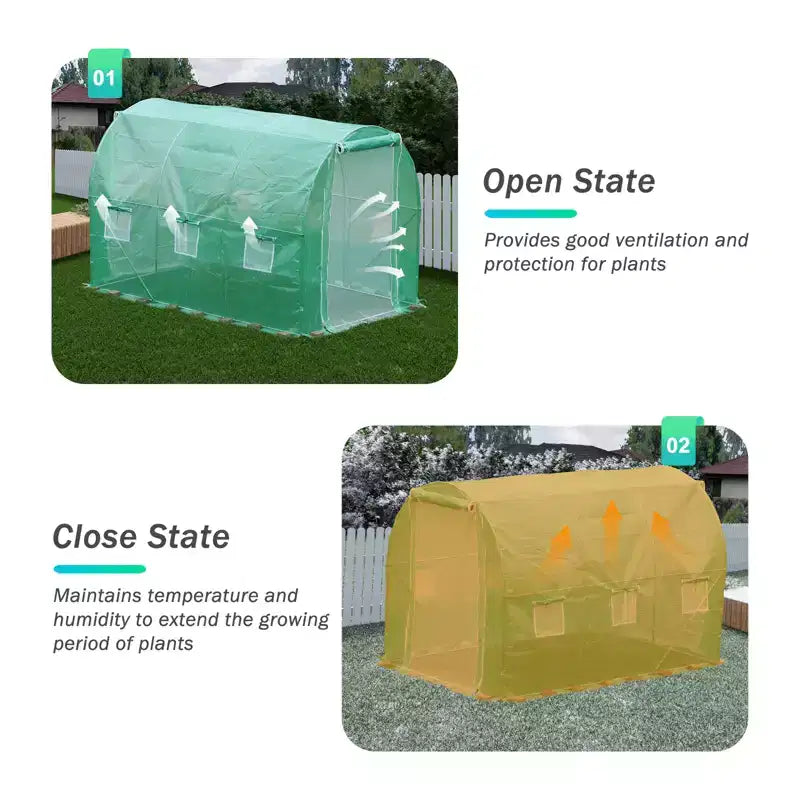 Bâche de remplacement pour serre Aoodor, grande bâche de rechange pour serre tunnel de jardinage extérieur (cadre NON inclus)