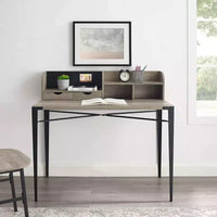 Bureau secrétaire industriel Walker Edison Furniture Company avec étagère, gris délavé, 107 cm