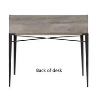 Bureau secrétaire industriel Walker Edison Furniture Company avec étagère, gris délavé, 107 cm