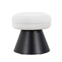 Banc rembourré ovale moderne avec pieds géométriques noirs, banc de salle à manger pour entrée de salon - Christopher Knight Home