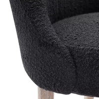 Chaise de salle à manger Genevieve en tissu bouclette de style Mid-Century Modern WestinTrends (lot de 6)