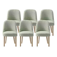 Chaise de salle à manger Genevieve en tissu bouclette de style Mid-Century Modern WestinTrends (lot de 6)