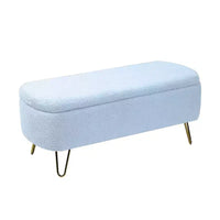 Banc ottoman de rangement moderne Zeus & Ruta avec pieds dorés pour le pied de lit