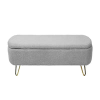 Banc ottoman de rangement moderne Zeus & Ruta avec pieds dorés pour le pied de lit