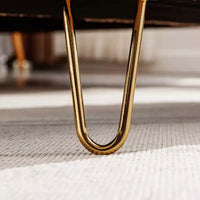 Banc ottoman de rangement moderne Zeus & Ruta avec pieds dorés pour le pied de lit