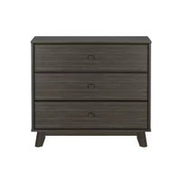 Plank+Beam Commode classique à 3 tiroirs en bois massif, petite commode de chambre, commode à tiroirs