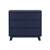 Plank+Beam Commode classique à 3 tiroirs en bois massif, petite commode de chambre, commode à tiroirs