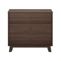 Plank+Beam Commode classique à 3 tiroirs en bois massif, petite commode de chambre, commode à tiroirs