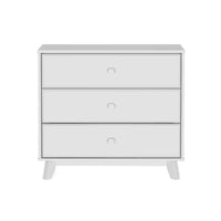Plank+Beam Commode classique à 3 tiroirs en bois massif, petite commode de chambre, commode à tiroirs