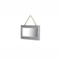 Miroir décoratif HomeRoots 9 avec cadre en métal argenté