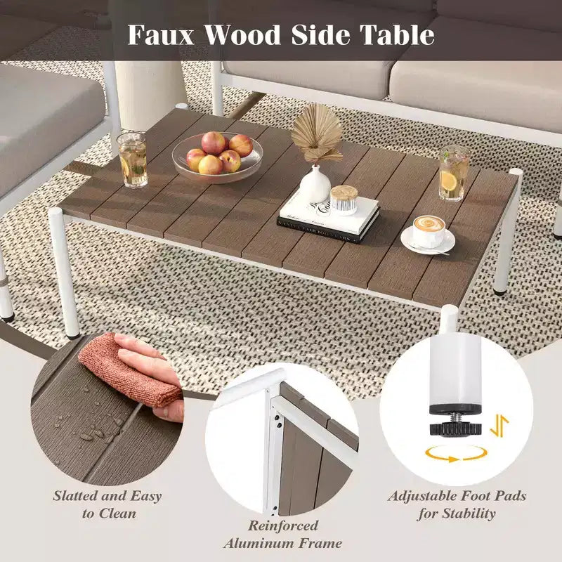 Costway Ensemble canapé de patio 2 pièces avec coussins épais - Ensemble bistro moderne pour bord de piscine