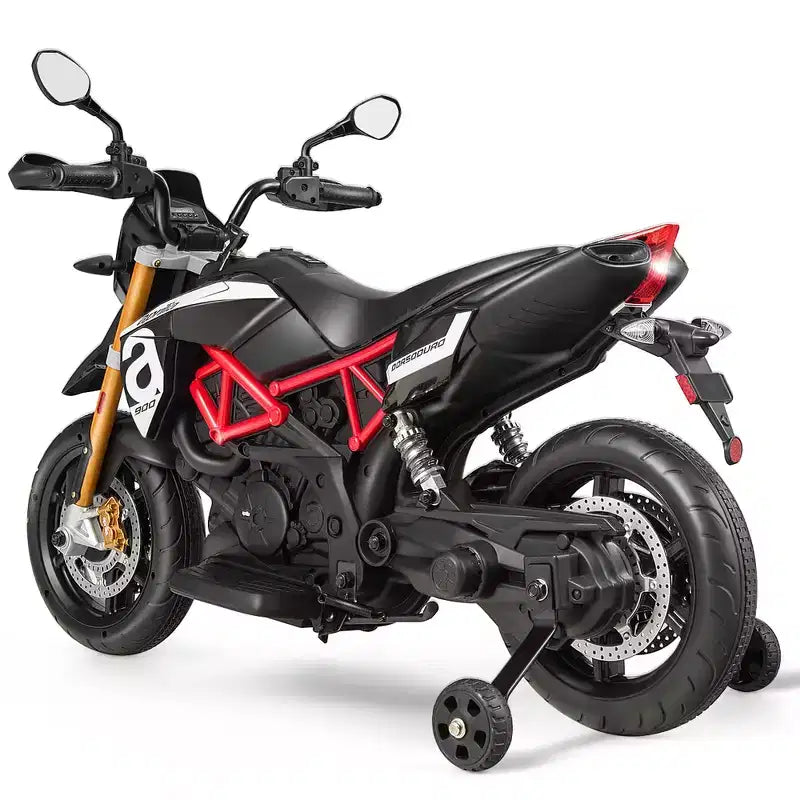 Moto électrique 12 V Costway pour enfant avec roues d'apprentissage rouge/noir