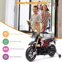 Moto électrique 12 V Costway pour enfant avec roues d'apprentissage rouge/noir