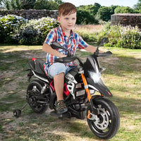 Moto électrique 12 V Costway pour enfant avec roues d'apprentissage rouge/noir