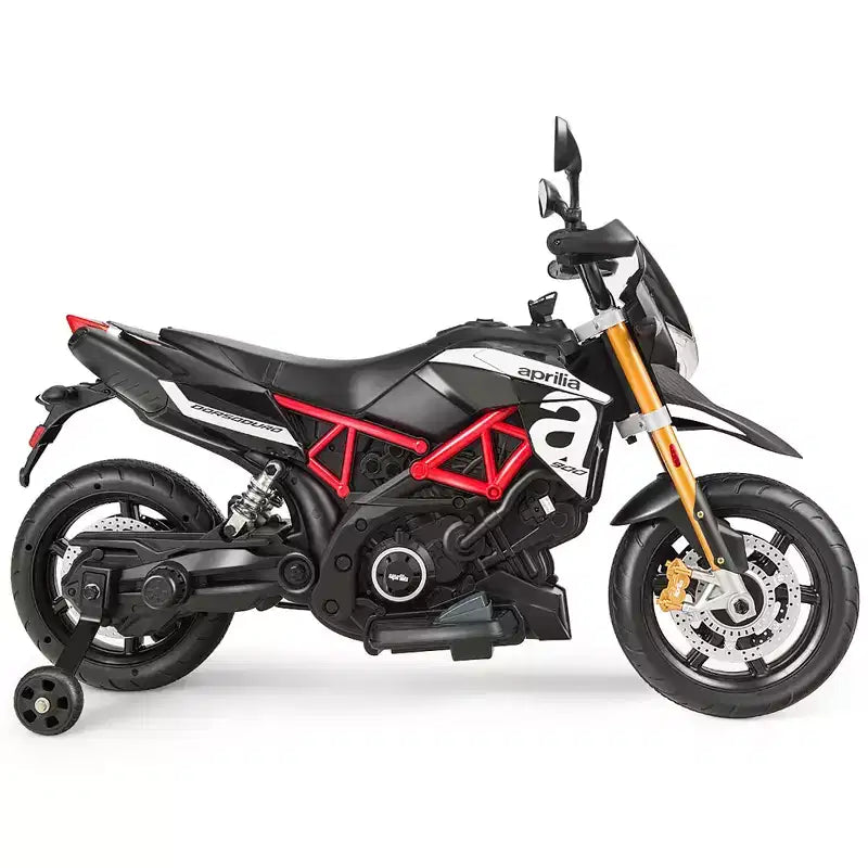 Moto électrique 12 V Costway pour enfant avec roues d'apprentissage rouge/noir