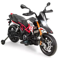 Moto électrique 12 V Costway pour enfant avec roues d'apprentissage rouge/noir