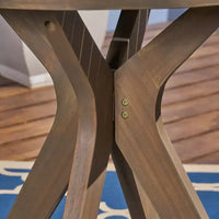 Christopher Knight Home Genois, ensemble de bistro 3 pièces en bois d'acacia d'extérieur avec coussin résistant à l'eau