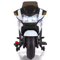 Costway Moto Électrique 12V pour Enfants avec Roues d'Apprentissage et Lumière, Noir