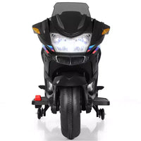 Costway Moto Électrique 12V pour Enfants avec Roues d'Apprentissage et Lumière, Noir