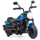 Costway 6V Kids Electric Motorcycle with Training Wheels LED Headlights Music Board Blue/Pink/Red