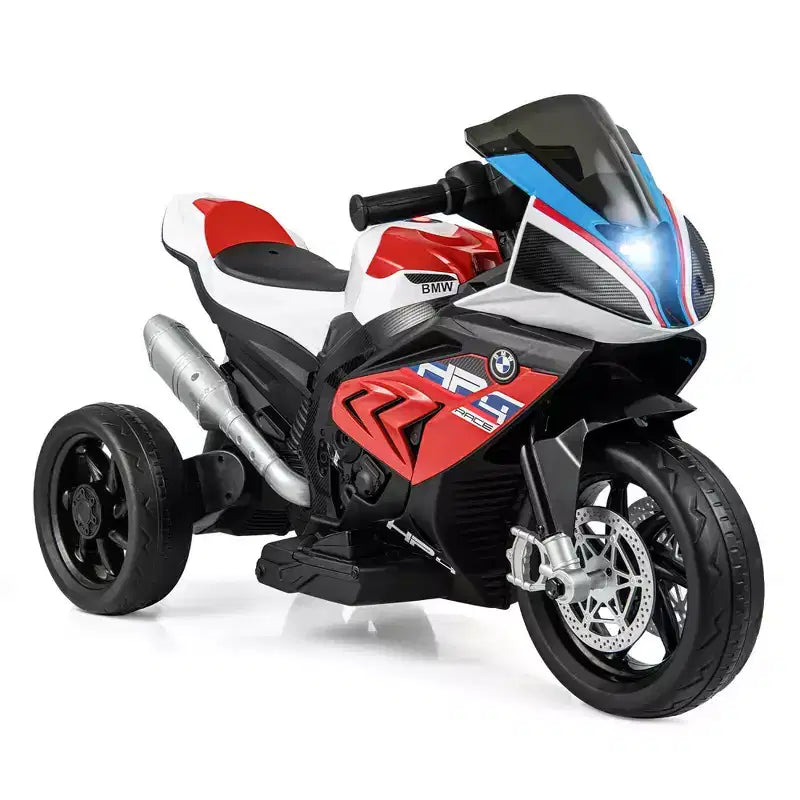 Costway Moto électrique pour enfants 12 V avec licence BMW 3 roues, lumière et musique