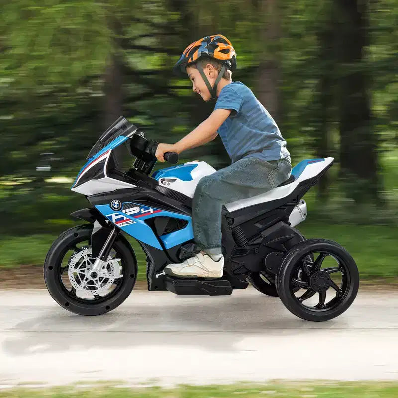 Costway Moto électrique pour enfants 12 V avec licence BMW 3 roues, lumière et musique