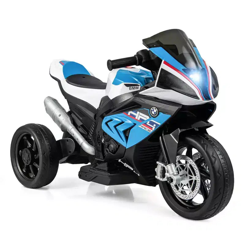 Costway Moto électrique pour enfants 12 V avec licence BMW 3 roues, lumière et musique