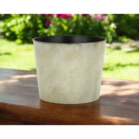 HomeRoots 7 pot de pépinière rond en plastique recyclé gris intérieur/extérieur