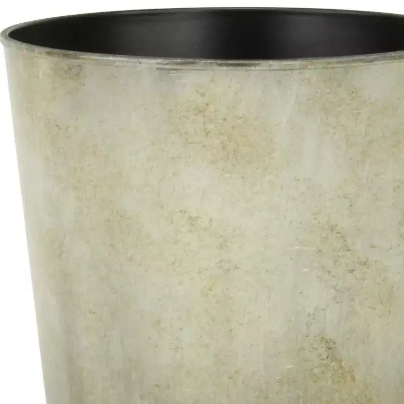 HomeRoots 7 pot de pépinière rond en plastique recyclé gris intérieur/extérieur