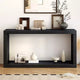 Table console moderne minimaliste, table d'entrée à rangement ouvert, table console étroite en MDF et pin pour salon - ModernLuxe