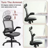 Chaise de bureau BestMassage - Chaise d'ordinateur - Chaise de direction à dossier haut