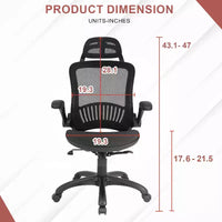 Chaise de bureau BestMassage - Chaise d'ordinateur - Chaise de direction à dossier haut