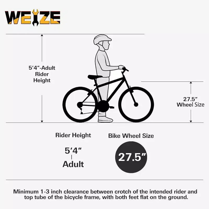 hykolity VTT, roues 26 27,5, VTT 18 vitesses avec double suspension, selle réglable pour hommes et femmes, pour le cyclisme en extérieur