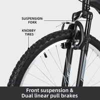 hykolity VTT 26 27.5 Pouces, 18 Vitesses avec Suspension Intégrale, Selle Réglable pour Cyclisme en Plein Air Hommes Femmes