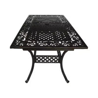 Table à manger extensible en fonte d'aluminium Christopher Knight Home McMillan pour l'extérieur, 81 po, cuivre brillant