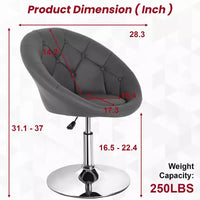 Chaise de coiffeuse BestMassage moderne pivotante de maquillage avec hauteur réglable, fauteuil d'appoint