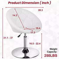 Chaise de coiffeuse BestMassage moderne pivotante de maquillage avec hauteur réglable, fauteuil d'appoint