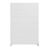 Bac à plantes en métal blanc Dovelina 72 H 47 l po avec treillis brise-vue pour terrasse de café, jardin et balcons