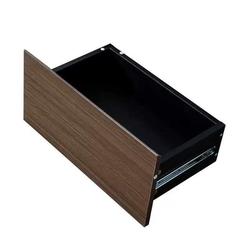 Table basse extensible, table de cocktail réglable en bois, table centrale, table d'appoint avec 2 tiroirs de rangement, noir+brun noyer - ModernLuxe