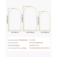 VEVOR Support de toile de fond arche de mariage, lot de 3, support métallique stable avec valise, connexion et conception de barre transversale de châssis