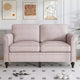 Mjkone Modern 2-Seater Sofa Couches with Solid Wood Frame and 4 Gourd Shapes Legs For Living Room